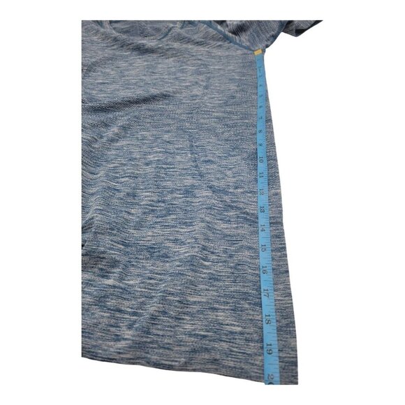 Lululemon Top Women 8 Blue Run Swiftly LS Space Dye Poseidon Heathere Athleisure - Picture 4 of 8